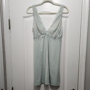 Gilligan & O'Malley Light Blue Lace Sleep Chemise XL